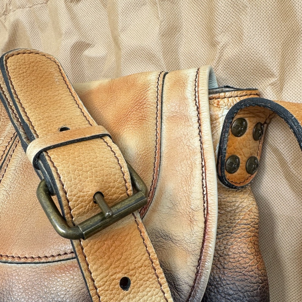Patricia Nash Ombre Dip Leather Barcelona Saddle Bag - Picture 5 of 12